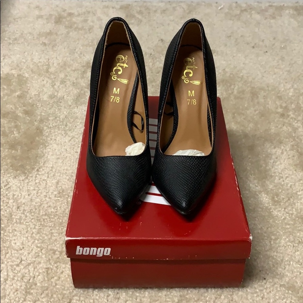 All Black 4 Inch Heels